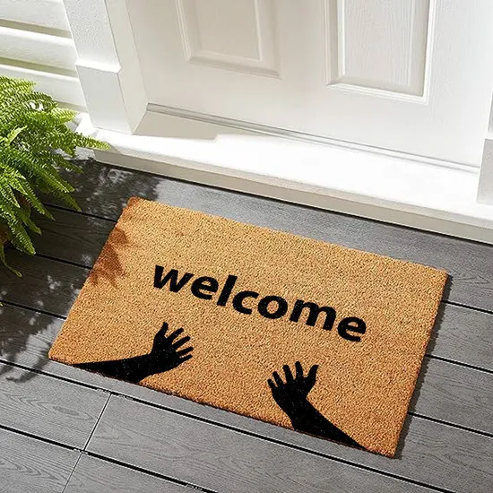 Felpudo de PVC con espiral para puerta de entrada interior y exterior
