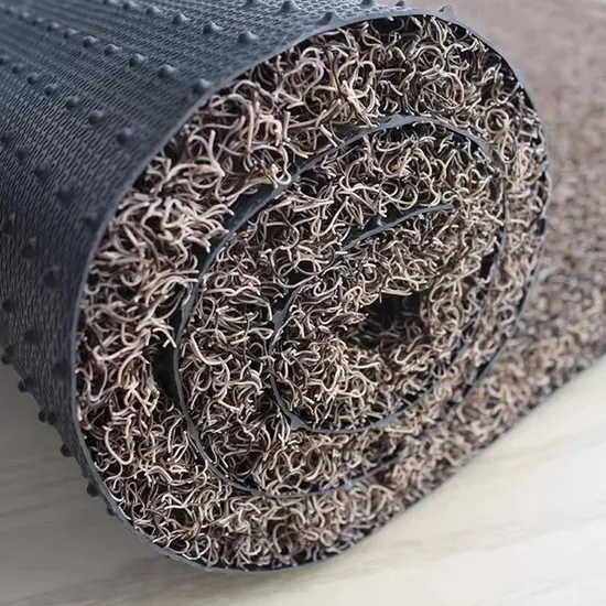 Alfombrilla de PVC en espiral de 12 mm/16 mm con base de clavos