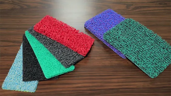 Accesorio de bobina de PVC para automóvil Alfombrilla de bobina de fideos de PVC con respaldo de púas