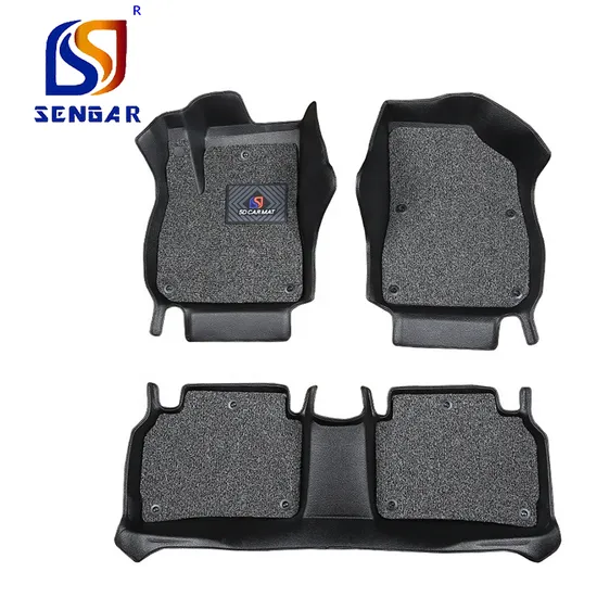 Alfombrilla para el suelo del coche 100 % compatible con el suelo, de alta calidad, personalizada, de lujo, de PVC, de cuero 3D y 5D, resistente al agua y al desgaste.